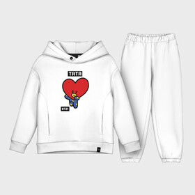 Детский костюм хлопок Oversize с принтом TATA BT21 в Петрозаводске,  |  | bt21 | bts | chimmy | cooky | koya | love yourself. | mang | rj | shooky | tata | бт21 | бтс