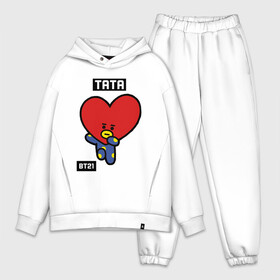 Мужской костюм хлопок OVERSIZE с принтом TATA BT21 в Петрозаводске,  |  | bt21 | bts | chimmy | cooky | koya | love yourself. | mang | rj | shooky | tata | бт21 | бтс