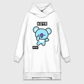 Платье-худи хлопок с принтом KOYA BT21 в Петрозаводске,  |  | bt21 | bts | chimmy | cooky | koya | love yourself. | mang | rj | shooky | tata | бт21 | бтс