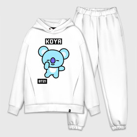 Мужской костюм хлопок OVERSIZE с принтом KOYA BT21 в Петрозаводске,  |  | bt21 | bts | chimmy | cooky | koya | love yourself. | mang | rj | shooky | tata | бт21 | бтс