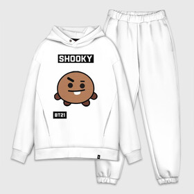 Мужской костюм хлопок OVERSIZE с принтом SHOOKY BT21 в Петрозаводске,  |  | bt21 | bts | chimmy | cooky | koya | love yourself. | mang | rj | shooky | tata | бт21 | бтс