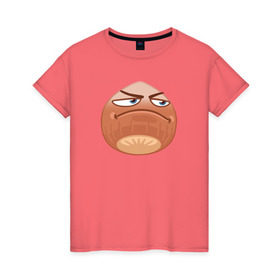 Женская футболка хлопок с принтом ОРЕХУС в Петрозаводске, 100% хлопок | прямой крой, круглый вырез горловины, длина до линии бедер, слегка спущенное плечо | справедливо | справедливость | фруктовощи