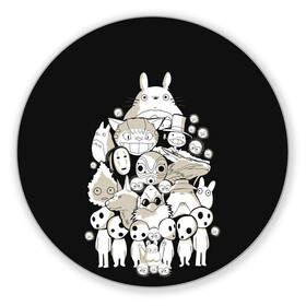 Коврик для мышки круглый с принтом Тоторо в Петрозаводске, резина и полиэстер | круглая форма, изображение наносится на всю лицевую часть | anime | hayao miyazaki | japanese | meme | miyazaki | piano | studio ghibli | tokyo | totoro | гибли | котобус | мой | мэй | сацуки | сосед | сусуватари | тонари | тоторо | хаяо миядзаки
