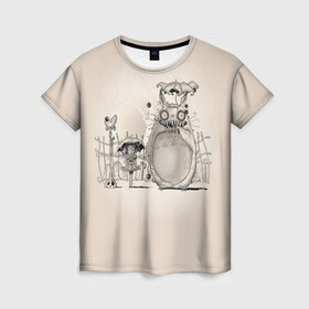 Женская футболка 3D с принтом My Neighbor Totoro забор в Петрозаводске, 100% полиэфир ( синтетическое хлопкоподобное полотно) | прямой крой, круглый вырез горловины, длина до линии бедер | anime | hayao miyazaki | japanese | meme | miyazaki | piano | studio ghibli | tokyo | totoro | гибли | котобус | мой | мэй | сацуки | сосед | сусуватари | тонари | тоторо | хаяо миядзаки