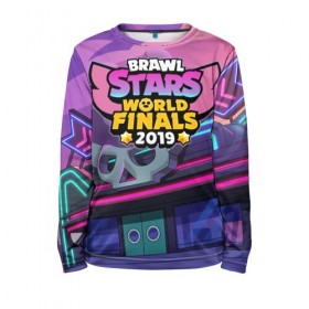 Детский лонгслив 3D с принтом Brawl Stars World Finals 2019 в Петрозаводске, 100% полиэстер | длинные рукава, круглый вырез горловины, полуприлегающий силуэт
 | brawl | bs | clash line | fails | funny | leon | moments | stars | supercell | tick | бой | босс | бравл | броубол | бс | драка | звезд | осада | поззи | сейф | старс | цель