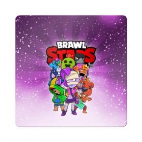 Магнит виниловый Квадрат с принтом BRAWL STARS в Петрозаводске, полимерный материал с магнитным слоем | размер 9*9 см, закругленные углы | Тематика изображения на принте: 8 bit | 8 бит | brawl stars | brawler | crow | emz | leon | nita | sandy | spike | бравл старз | бравлер | ворон | леон | нита | спайк | сэнди | эмз