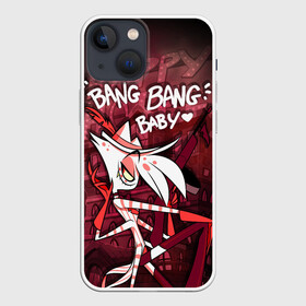 Чехол для iPhone 13 mini с принтом ОТЕЛЬ ХАЗБИН ЭНДЖЕЛ ДАСТ в Петрозаводске,  |  | angel dust | bang bang baby | hazbin hotel | демон | отель хазбин | отель хазбин энджел даст | паук демон | энджел даст