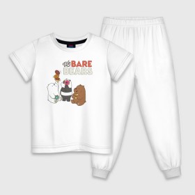 Детская пижама хлопок с принтом baby Bears в Петрозаводске, 100% хлопок |  брюки и футболка прямого кроя, без карманов, на брюках мягкая резинка на поясе и по низу штанин
 | baby bears | bare bears | dsgngerzen | grizz | isebear | panpan | vdgerir