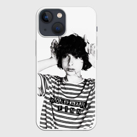 Чехол для iPhone 13 mini с принтом Финн Вулфард в Петрозаводске,  |  | finn wolfhard | kid from it | kid fron stranger things | актёр | майк из очень странные де | мальчик из оно | мальчик из очень странные дела | ричи из оно | финн | финн вулфард