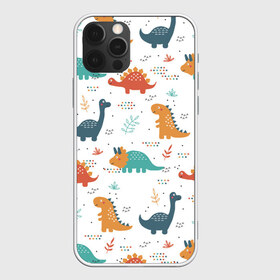 Чехол для iPhone 12 Pro Max с принтом Милые динозавры в Петрозаводске, Силикон |  | Тематика изображения на принте: dinosaurs | динозавр | динозавры | животные | игрушки | мульт динозавры | мультяшки динозавры | тиранозавр
