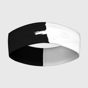 Повязка на голову 3D с принтом Черным по белому в Петрозаводске,  |  | black | white | белый | инь | чб | черный | янь