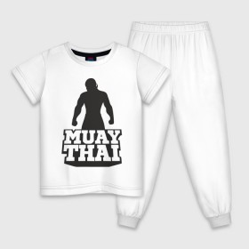 Детская пижама хлопок с принтом Muay Thai в Петрозаводске, 100% хлопок |  брюки и футболка прямого кроя, без карманов, на брюках мягкая резинка на поясе и по низу штанин
 | Тематика изображения на принте: mma | muay thai | бокс | борьба | дзюдо | единоборства | кикбоксинг | спорт