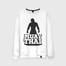 Мужской свитшот хлопок с принтом Muay Thai в Петрозаводске, 100% хлопок |  | mma | muay thai | бокс | борьба | дзюдо | единоборства | кикбоксинг | спорт