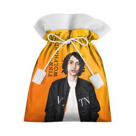 Подарочный 3D мешок с принтом finn wolfhard в Петрозаводске, 100% полиэстер | Размер: 29*39 см | finn wolfhard | очень странные дела | финн вулфард