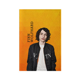 Обложка для паспорта матовая кожа с принтом finn wolfhard в Петрозаводске, натуральная матовая кожа | размер 19,3 х 13,7 см; прозрачные пластиковые крепления | Тематика изображения на принте: finn wolfhard | очень странные дела | финн вулфард