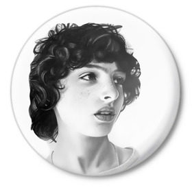 Значок с принтом finn wolfhard в Петрозаводске,  металл | круглая форма, металлическая застежка в виде булавки | Тематика изображения на принте: finn wolfhard | очень странные дела | финн вулфард