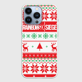Чехол для iPhone 13 Pro с принтом Новогодний Rainbow Six Siege в Петрозаводске,  |  | christmas | claus | funny | gameplay | jingle | merry | mozzie | pvp | r6s | santa | герой | клаус | огонь | олени | осада | радуга | рождество | санта | снайпер | снежинки | шутер