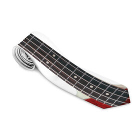 Галстук 3D с принтом Бас-гитара в Петрозаводске, 100% полиэстер | Длина 148 см; Плотность 150-180 г/м2 | бас гитара | музыкальный инструмент