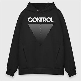 Мужское худи Oversize хлопок с принтом Control в Петрозаводске, френч-терри — 70% хлопок, 30% полиэстер. Мягкий теплый начес внутри —100% хлопок | боковые карманы, эластичные манжеты и нижняя кромка, капюшон на магнитной кнопке | control | джесси | игра | контрол