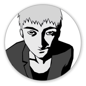 Коврик для мышки круглый с принтом Great Teacher Onizuka в Петрозаводске, резина и полиэстер | круглая форма, изображение наносится на всю лицевую часть | great teacher onizuka | gto | onizuka | великий учитель онидзука | гто | крутой учитель онидзука | онидзука | справедливость