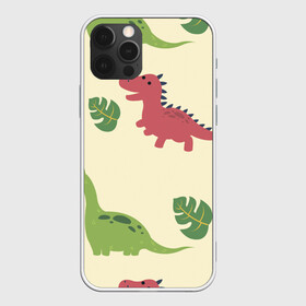 Чехол для iPhone 12 Pro с принтом Динозаврики в Петрозаводске, силикон | область печати: задняя сторона чехла, без боковых панелей | dinosaurs | динозавр | динозавры | животные | игрушки | мульт динозавры | мультяшки динозавры | тиранозавр