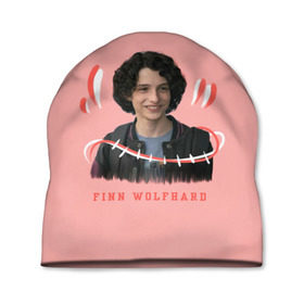 Шапка 3D с принтом finn wolfhard в Петрозаводске, 100% полиэстер | универсальный размер, печать по всей поверхности изделия | finn wolfhard | очень странные дела | финн вулфард