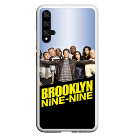 Чехол для Honor 20 с принтом Brooklyn Nine-Nine в Петрозаводске, Силикон | Область печати: задняя сторона чехла, без боковых панелей | Тематика изображения на принте: 9 9 | 99 | andy | beatriz | brooklyn | detective | diaz | jake | nine nine | peralta | rosa | samberg | stephanie | беатрис | бруклин | детектив | джейк | перальта | роза | стефани | сэмберг | энди