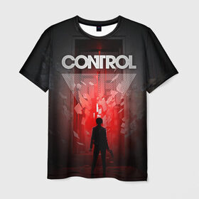 Мужская футболка 3D с принтом Control в Петрозаводске, 100% полиэфир | прямой крой, круглый вырез горловины, длина до линии бедер | control | джесси | игра | контрол