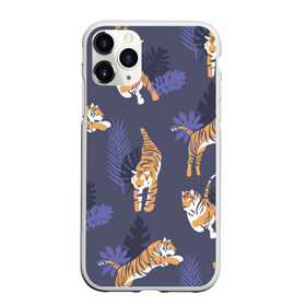 Чехол для iPhone 11 Pro матовый с принтом Тигриный прайд в Петрозаводске, Силикон |  | lion | tiger | гепард | дикие кошки | животные | кот | кошки | лев | пантера | тигр | тигры