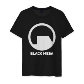 Мужская футболка хлопок с принтом Black Mesa в Петрозаводске, 100% хлопок | прямой крой, круглый вырез горловины, длина до линии бедер, слегка спущенное плечо. | alyx | black mesa | half life | half life 2 | халф лайф