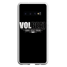 Чехол для Samsung Galaxy S10 с принтом Volbeat в Петрозаводске, Силикон | Область печати: задняя сторона чехла, без боковых панелей | groove metal | hardcore | psychobilly | rebound | replay | rewind | volbeat | волбит