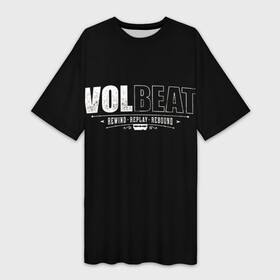 Платье-футболка 3D с принтом Volbeat в Петрозаводске,  |  | groove metal | hardcore | psychobilly | rebound | replay | rewind | volbeat | волбит