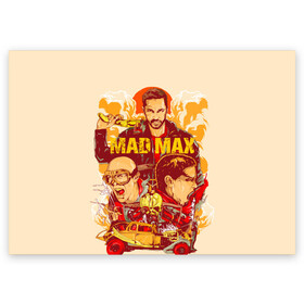 Поздравительная открытка с принтом Безумный Макс в Петрозаводске, 100% бумага | плотность бумаги 280 г/м2, матовая, на обратной стороне линовка и место для марки
 | mad max. боевик | байкер | бандит | постапокалипсис | пустыня