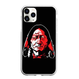 Чехол для iPhone 11 Pro Max матовый с принтом Cherokee в Петрозаводске, Силикон |  | Тематика изображения на принте: cherokee | indian | indians face | индеец | лицо индейца