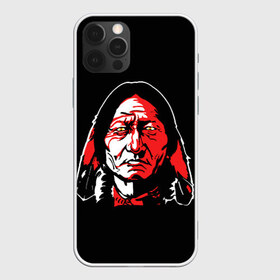 Чехол для iPhone 12 Pro Max с принтом Cherokee в Петрозаводске, Силикон |  | cherokee | indian | indians face | индеец | лицо индейца