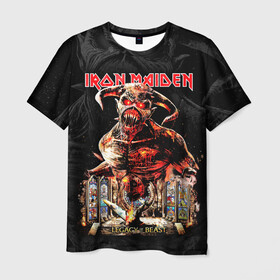 Мужская футболка 3D с принтом Iron Maiden в Петрозаводске, 100% полиэфир | прямой крой, круглый вырез горловины, длина до линии бедер | Тематика изображения на принте: heavy metal | iron maiden | metal | айрон мейден | группы | метал | музыка | рок | хеви метал