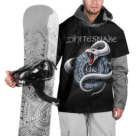 Накидка на куртку 3D с принтом Whitesnake в Петрозаводске, 100% полиэстер |  | whitesnake | группы | метал | рок | хард рок | хеви метал