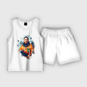 Детская пижама с шортами хлопок с принтом Elon Mask в Петрозаводске,  |  | spacex | илон | илонмаск | космос | маск | ракета | тесла