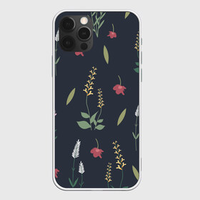 Чехол для iPhone 12 Pro Max с принтом Цветочный миф в Петрозаводске, Силикон |  | branch | foliage | leafy | nature | ветка | веточка | лист | листочки | листья | природа | фиолетовый | цветок | ягоды