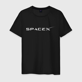 Мужская футболка хлопок с принтом SPACEX - ИЛОН МАСК (НА СПИНЕ). в Петрозаводске, 100% хлопок | прямой крой, круглый вырез горловины, длина до линии бедер, слегка спущенное плечо. | elon musk | spacex | американский предприниматель | изобретатель | илон маск | инвестор | инженер