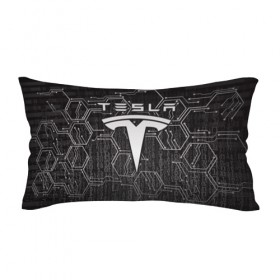 Подушка 3D антистресс с принтом Tesla в Петрозаводске, наволочка — 100% полиэстер, наполнитель — вспененный полистирол | состоит из подушки и наволочки на молнии | 