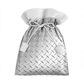 Подарочный 3D мешок с принтом Рифлёный металл в Петрозаводске, 100% полиэстер | Размер: 29*39 см | Тематика изображения на принте: металл рифлёный железо блеск текстура
