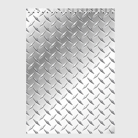 Скетчбук с принтом Рифлёный металл в Петрозаводске, 100% бумага
 | 48 листов, плотность листов — 100 г/м2, плотность картонной обложки — 250 г/м2. Листы скреплены сверху удобной пружинной спиралью | Тематика изображения на принте: металл рифлёный железо блеск текстура