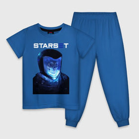 Детская пижама хлопок с принтом Starset в Петрозаводске, 100% хлопок |  брюки и футболка прямого кроя, без карманов, на брюках мягкая резинка на поясе и по низу штанин
 | astronaut | logo | rock | skull | space | starset | космонавт | космос | лого | рок | старсет | череп