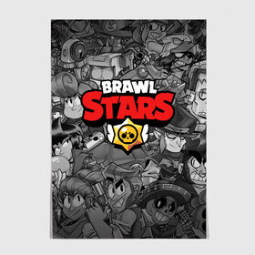 Постер с принтом BRAWL STARS в Петрозаводске, 100% бумага
 | бумага, плотность 150 мг. Матовая, но за счет высокого коэффициента гладкости имеет небольшой блеск и дает на свету блики, но в отличии от глянцевой бумаги не покрыта лаком | brawl stars | brawl stars все персонажи | bull | colt | crow | leon | leon shark | shark | stars | акула | берли | ворон | динамайк | кольт | леон | леон акула | нита | спайк | шелли | эль примо