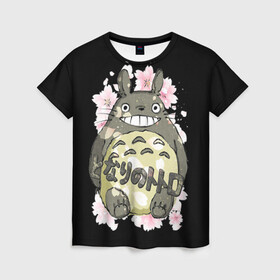 Женская футболка 3D с принтом My Neighbor Totoro заяц в Петрозаводске, 100% полиэфир ( синтетическое хлопкоподобное полотно) | прямой крой, круглый вырез горловины, длина до линии бедер | anime | hayao miyazaki | japanese | meme | miyazaki | piano | studio ghibli | tokyo | totoro | гибли | котобус | мой | сосед | сусуватари | тонари | тоторо | хаяо миядзаки