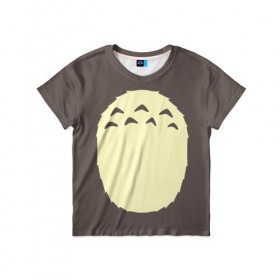 Детская футболка 3D с принтом Тоторо в Петрозаводске, 100% гипоаллергенный полиэфир | прямой крой, круглый вырез горловины, длина до линии бедер, чуть спущенное плечо, ткань немного тянется | anime | hayao miyazaki | japanese | meme | miyazaki | piano | studio ghibli | tokyo | totoro | гибли | котобус | мой | сосед | сусуватари | тонари | тоторо | хаяо миядзаки
