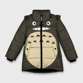 Зимняя куртка для девочек 3D с принтом Totoro в Петрозаводске, ткань верха — 100% полиэстер; подклад — 100% полиэстер, утеплитель — 100% полиэстер. | длина ниже бедра, удлиненная спинка, воротник стойка и отстегивающийся капюшон. Есть боковые карманы с листочкой на кнопках, утяжки по низу изделия и внутренний карман на молнии. 

Предусмотрены светоотражающий принт на спинке, радужный светоотражающий элемент на пуллере молнии и на резинке для утяжки. | anime | hayao miyazaki | japanese | meme | miyazaki | piano | studio ghibli | tokyo | totoro | гибли | котобус | мой | сосед | сусуватари | тонари | тоторо | хаяо миядзаки