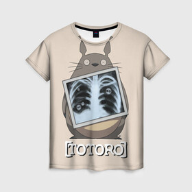 Женская футболка 3D с принтом My Neighbor Totoro рентген в Петрозаводске, 100% полиэфир ( синтетическое хлопкоподобное полотно) | прямой крой, круглый вырез горловины, длина до линии бедер | anime | hayao miyazaki | japanese | meme | miyazaki | piano | studio ghibli | tokyo | totoro | гибли | котобус | мой | сосед | сусуватари | тонари | тоторо | хаяо миядзаки