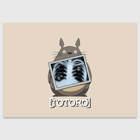 Поздравительная открытка с принтом My Neighbor Totoro рентген в Петрозаводске, 100% бумага | плотность бумаги 280 г/м2, матовая, на обратной стороне линовка и место для марки
 | anime | hayao miyazaki | japanese | meme | miyazaki | piano | studio ghibli | tokyo | totoro | гибли | котобус | мой | сосед | сусуватари | тонари | тоторо | хаяо миядзаки